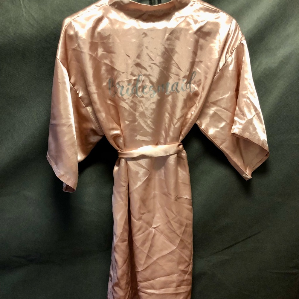 Silk Satin Dusty Pink Bridesmaid Robe